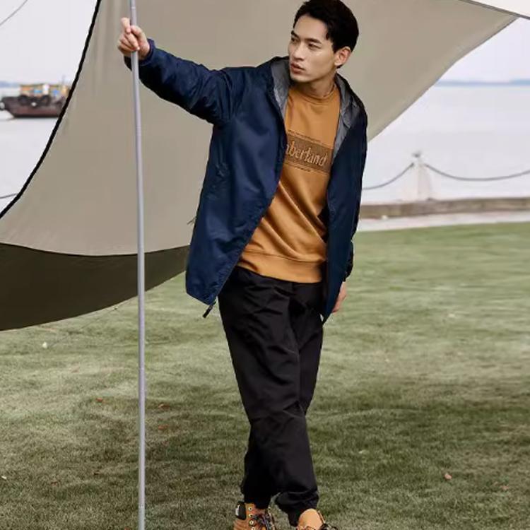 Timberland Outdoor Casual Hooded Jacket Men Jacket Deep-Sapphire-Blue A2ETN-433