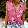 Women Tanks Sexy V Neck Sleeveless Summer Tops Vest 3D Flying Butterfly Print Cool Lightweight Tops