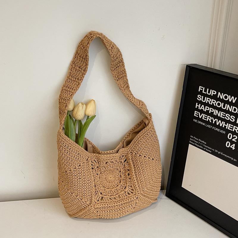 Fashion Woven Bag Women's New Large-capacity Seaside Vacation Beach Bag Woven Straw Tote Bag for Women