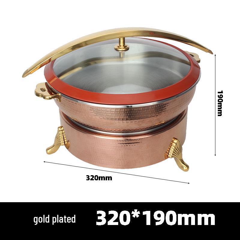 Zhuojin Stainless Steel Hammered Buffet Chafing Dish for Hotel Dining