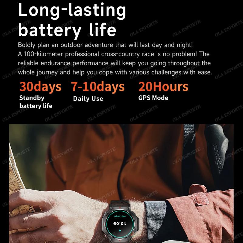 2025 New Swimming Smart Watch Watch IP69K Waterproof BT Call GPS Compass Amoled Military Sport Smartwatch Men Women for Xiaomi Huawei