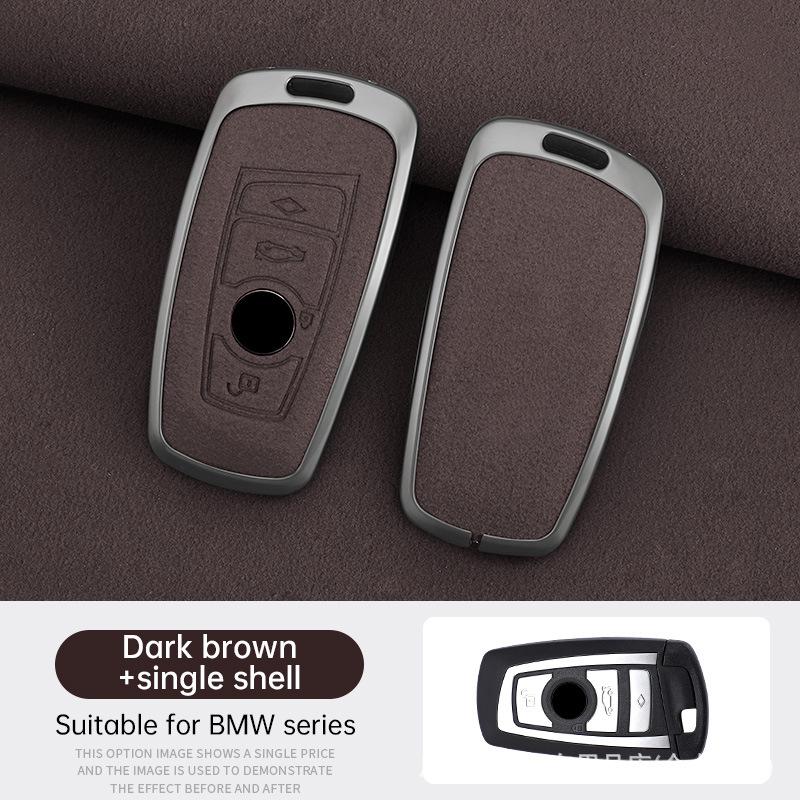 Key Case Cover for BMW 3, 5, 6, 7 Series & X1, X3, X4, X5, X6: Protective Shell with Buckle