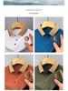 Pánské tričko s krátkým rukávem slim-fit s límečkem - Trendy korejský styl jednobarevný letní top