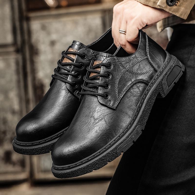 Topánky v britskom štýle Jeseň/Zima Pánske topánky z pravej kože Pánske čižmy Pánske topánky Oxford Topánky Derby Pánske brogues topánky