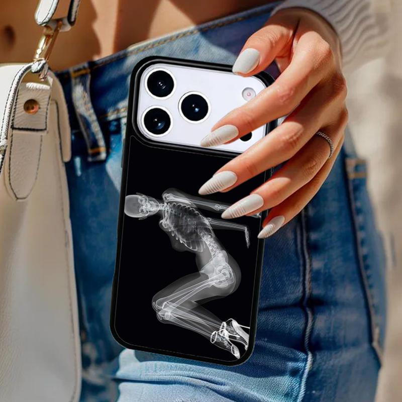Skeleton X-Ray Phone Case For iPhone 17 Air 14 15 13 12 Max Cover For Apple 16e 11 Pro Max Plus Coque