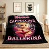 Custom Name Italian Delights Flannel Blanket Throw Blanket Soft Warm Sofa Bed Decor Unique Gift