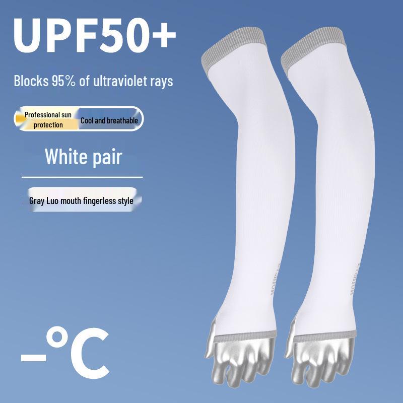 Fortschrittliche Sommer Eis Seide UV-Schutz Fingerlose Armstulpen - Schnelltrocknend & Elastisch für den Außenbereich.