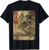 T-shirt unisexe Cthulhu Kraken Vintage Monstre marin japonais Halloween
