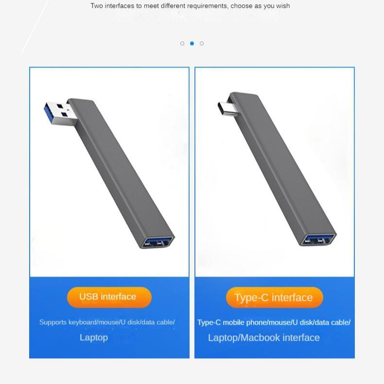 Estación de acoplamiento USB-C 4 en 1 para portátil, aleación de aluminio, disipación rápida del calor, concentrador USB-C, accesorios para portátil