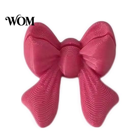Soft Color Bow Decor Photo Stand, 3D Printed Mini Decorative Rack, Holder Handicraft Display Rack for DIY Crafts Gift Box Packaging Dollhouse