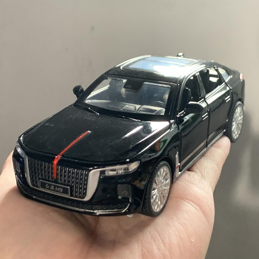 1:32 Hong Qi H9 Alloy Metal Diecast Model Car Car Central Control Ornament Miniature Metal Vehicle Trendy Auto Accessory & Small
