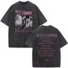 The Life of A Showgirl Album Merch Tshirts Fan Gifts Mens Women Clothing Vintage Washed Cotton Oversized Short Sleeve T Shirts
