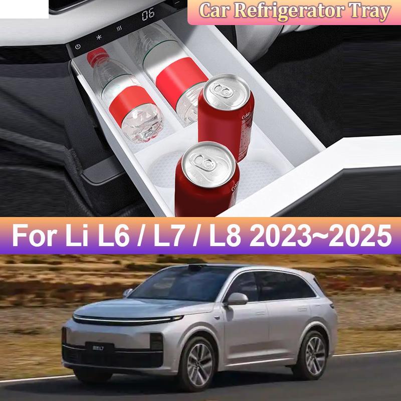 Refrigerator Tray For Lixiang Li L6 L7 L8 2023~2025 2024 Silicone Car Storage Box Mat Storage Pad Restyling Interior Accessories