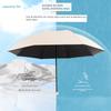 Paradise Umbrella Folding Black Coated Sunshade Umbrella 8-Rib Black Steel Sun Protection Uv Protection Heat Insulation Sun and Rain Umbrella Compact