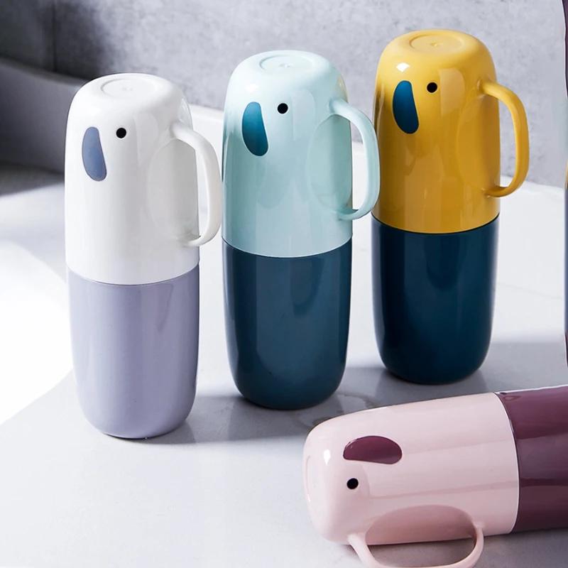 Travel Storage Mouthwash Cup Sealed Portable Toothbrush Containers Household Dustproof Toothpaste Storage Box Bathroom Tumblers