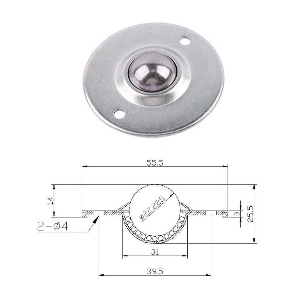 

Стальные Мини Поворотные Колеса CY-B Роликовые Колеса Фурнитура Шариковый Ролик Для Оборудования 4