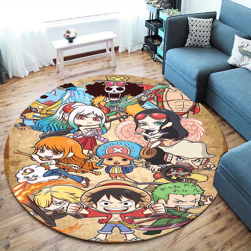 One Piece Round Area Rug Carpet Rug For Living Room Bedroom Sofa Playroom Decor Nonslip Floor Mat