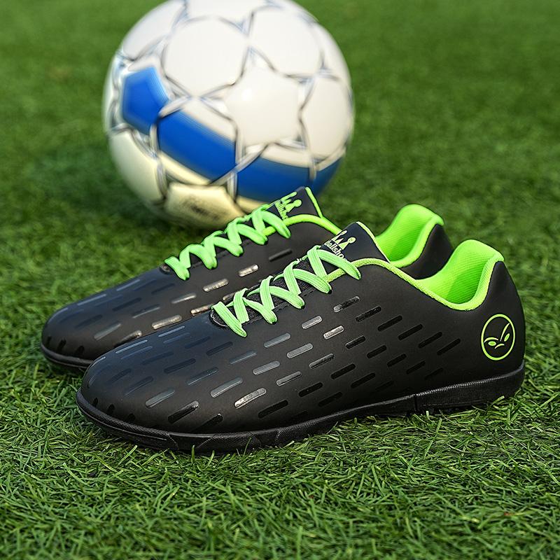 32-45 Fußballschuhe Herren Leder Outdoor Outdoor Rasen Fußballschuhe Damen Große Größe Kinder Fußballschuhe