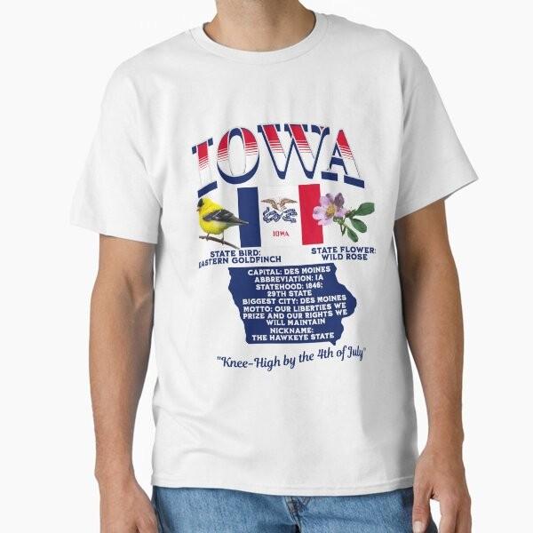 The State of Iowa Classic T-Shirt T-Shirt Made in US/AUS Size S-2XL Unisex T-Shirt S
