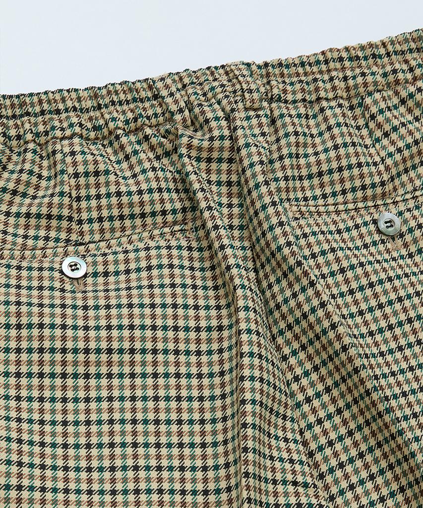 BELLIEF Gun Club Check Single Pleat Banding Chino (Check)_Japan Fabric