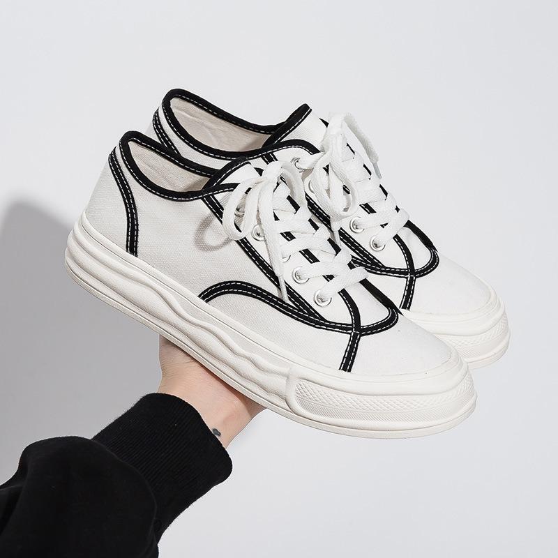 New Spring and Autumn Little White Shoes Women's Flat Casual Trendy Women's Student Board Shoes Canvas Shoes