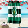 Majestic Lion Emblem Print Beach Towel, Quick Drying, Suitable for Travel, Outdoor Sports, Jogging, the Beach and Swimming, Gift