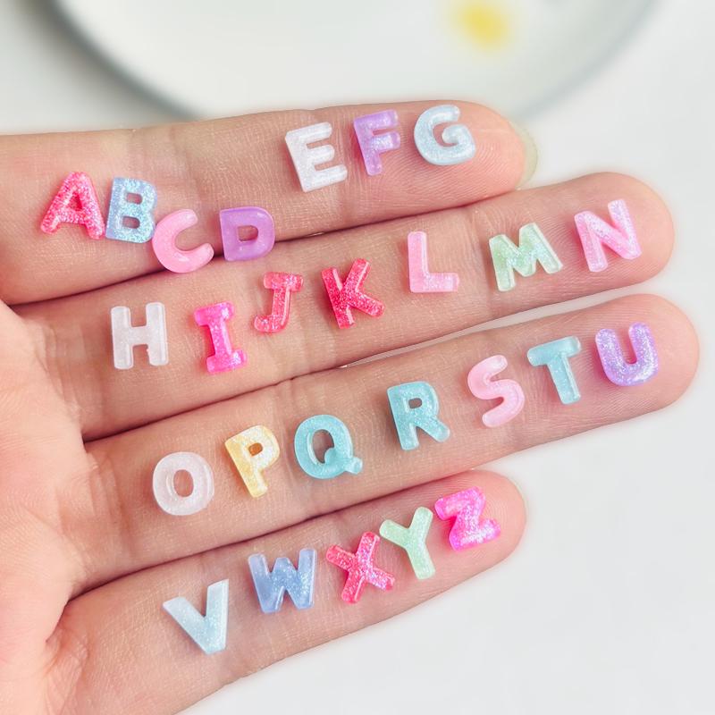 150Pcs Cute Mini Color Mini Cartoon Letter Series Nail Flat Bottom Rhinestone Decoration Diy Scrapbook Accessories A114