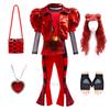 The Rise of Red Costume D-Descendants 4 Halloween Dress Up Cosplay Girls Leather Suit Birthday Party Halloween Costume