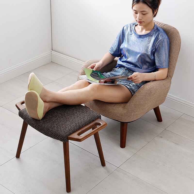 Nordic Solid Wood Shoe Bench High-Load Footrest Versatile Comfortable Vanity Stool Portable Sofa Stool with Handle
