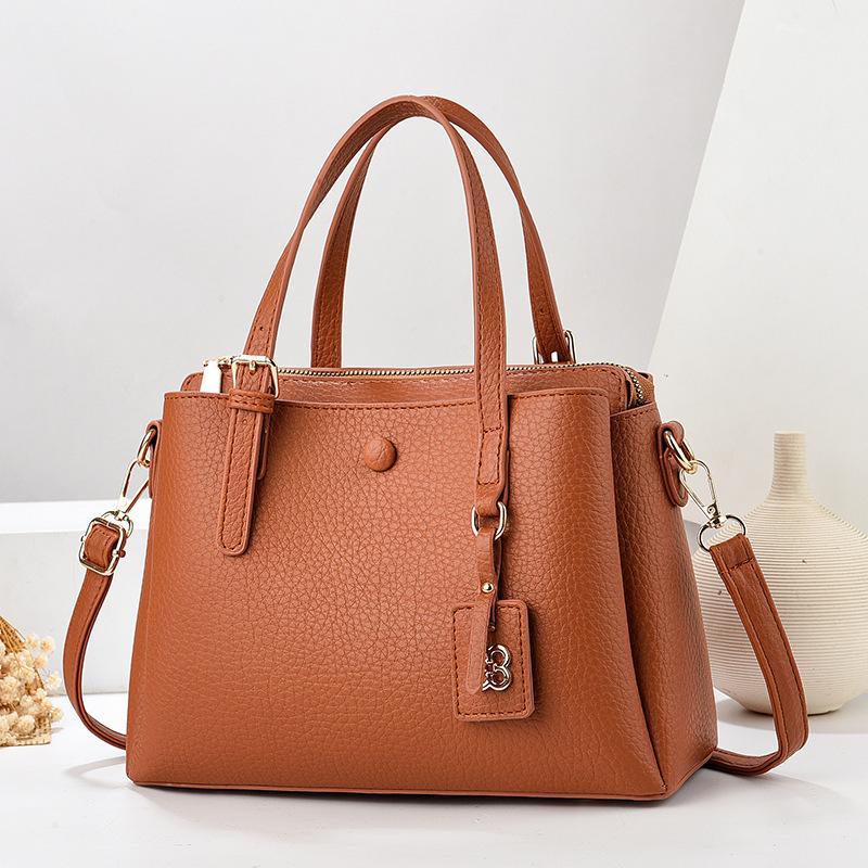 Neue trendige, stilvolle, gute Textur, Litschi-Muster, elegante, praktische Schulterhandtasche für Damen zum Pendeln