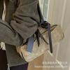 Retro Portable Bowling Bag Women's Autumn and Winter 2025 New Trendy Fashion Suede Underarm Bag Niche Commuter Bag