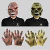 Realistic Skeleton Head Latex Mask And Creepy Costume Gloves For Halloween Events