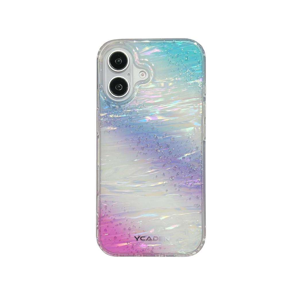 Anwendbar auf Apple 16proMax Flash Powder Sternenhimmel Handyhülle Regenbogen IPhone 15 Farbverlauf Damen Sturzsichere 14 Schutzhülle