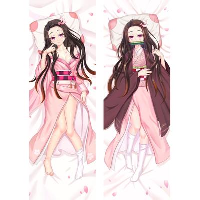 7Größe Dämon Slayer Kamado Nezuko Anime Charakter gedruckt Dakimakura Kissenbezug Umarmung Körper Sexy Kissenbezug OTAKU Waifu Kissenbezug