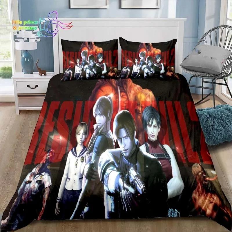 3D Print R-Resident Evil Games Gamer Bedding Set Single Twin Full Queen King Size Bed Set Adult Kid Bedroom