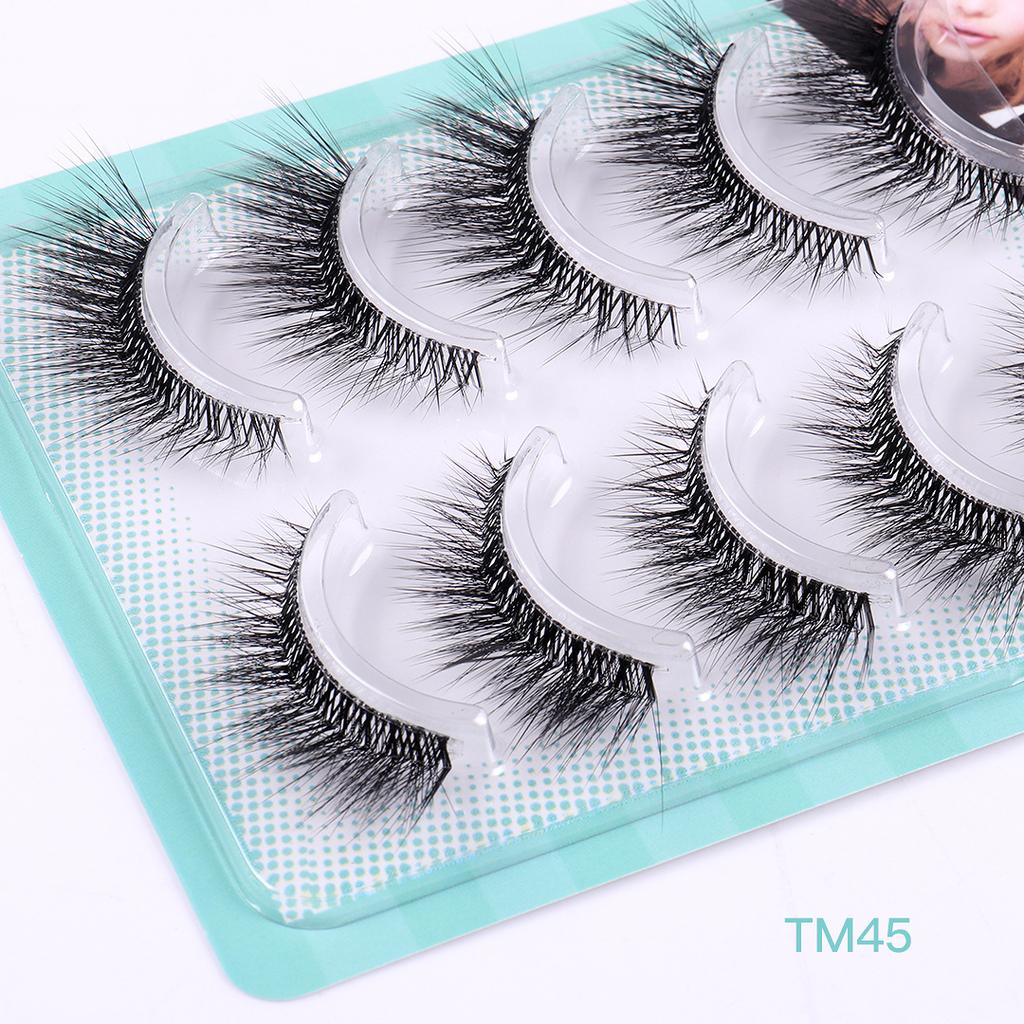 Transparent Terrier 5 Packs L-Shaped False Eyelashes Natural Comic Barbie Eyelashes Little Demon Eyelashes