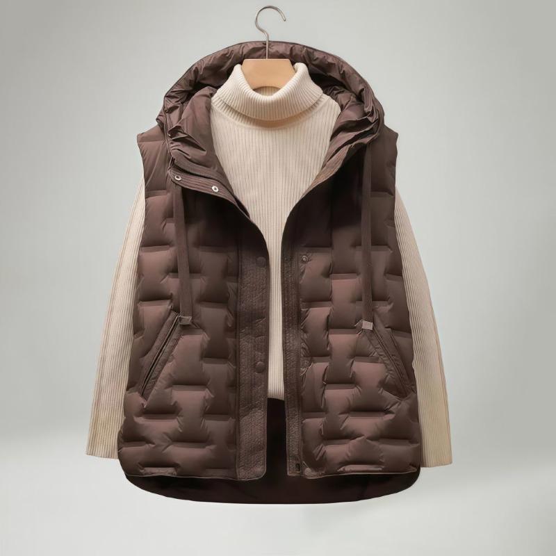 Autumn and winter vest loose vest jacket catty m hooded down cotton jacket women's vest