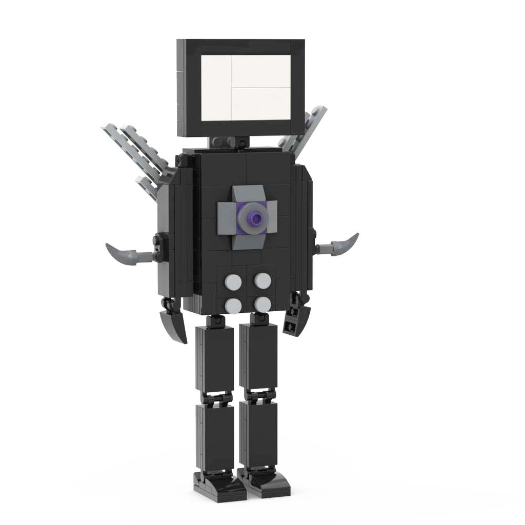 Rainbow Pig MOC Skibidi Toilet Super Upgraded Titan Cameraman Building Blocks TV Man Monitor Bricks Toys Children Birthday Gifts