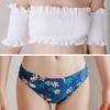 Body Off Bikini Cute Mom 2022 Border Folded Border High Skirt Body 1847 [Aunii] Women's Swimsuit, Covering, Shoulder, Shirred, Set, Swimsuit,