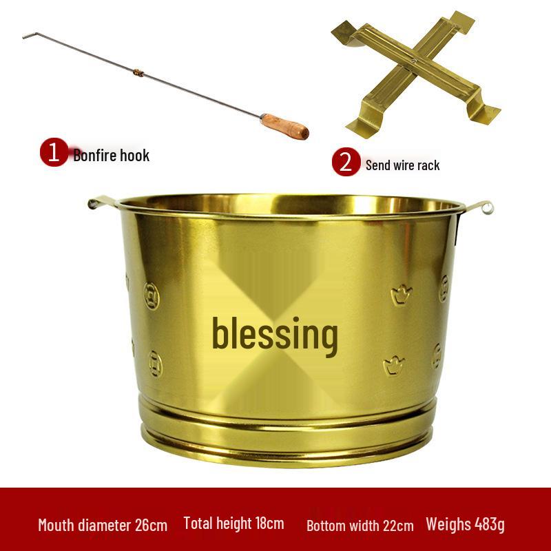 Stainless Steel Paper Burning Basin - Fire Pit and Incinerator Bucket