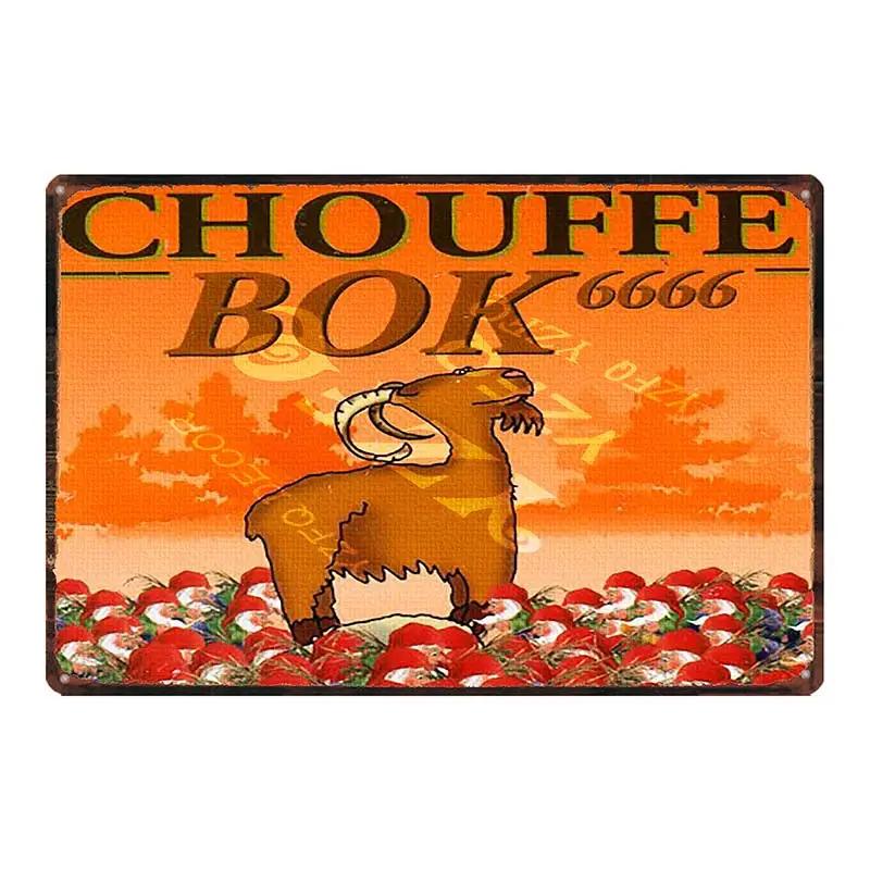 Belgian Beer Chouffe Duvel Metal Tin Sign Plate Wall Pub Kitchen Restaurant Home Art Decor Vintage Iron Poster  DU-2000