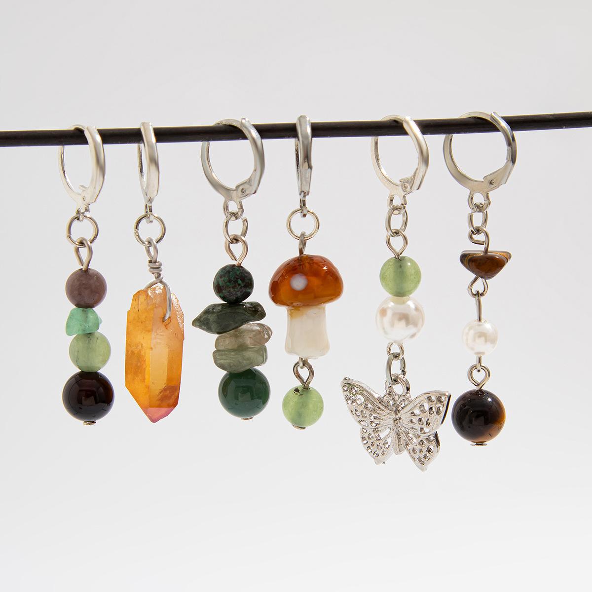 

Украшения для волос из бирюзового сплава с подвеской в виде бабочки, набор из винтажных повседневных персонализированных женских украшений