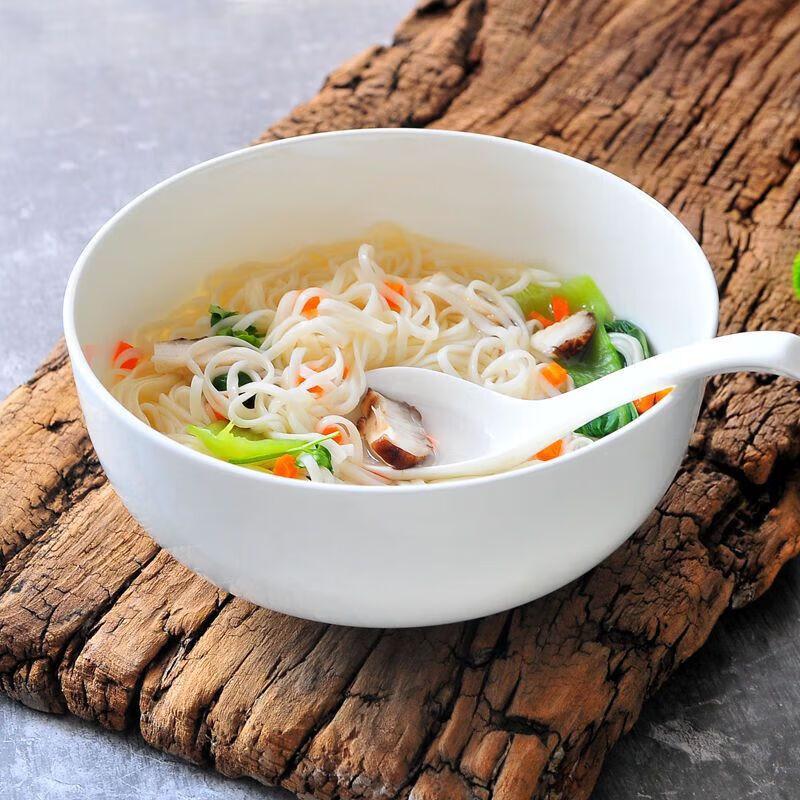 Pure White Ceramic Soup/Noodle Bowl (4-Pack)