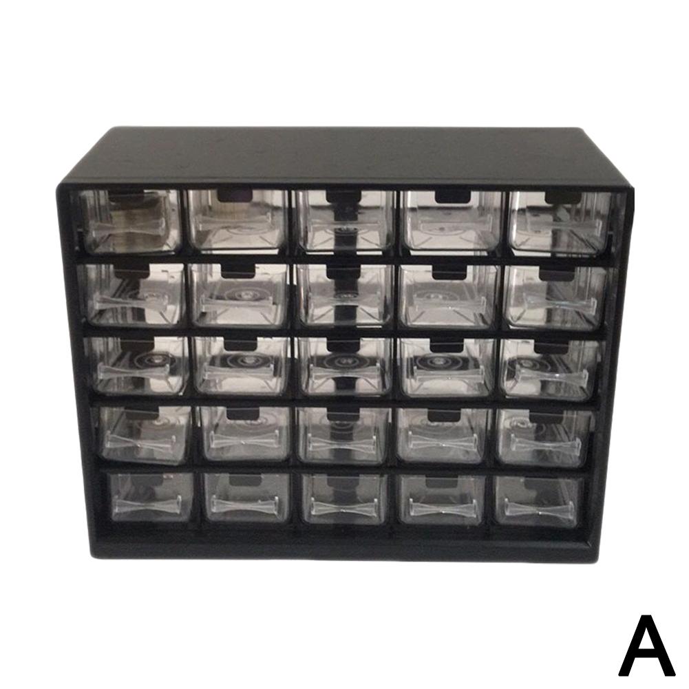 25 Multi-grid Drawer Parts Box Wall-mounted Screw Classification Electronic Tool Storage Component Box Tool Box Compon D8c6