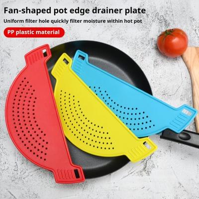 Escorredor de silicone para panelas, frigideiras, tigelas, filtro universal reutilizável, macarrão, espaguete, carne moída, gordura, vegetais, utensílios de cozinha essenciais