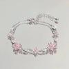 Pink Zircon Cherry Blossom Bracelet: Trendy, Sweet, Versatile, Luxury Women's Jewelry.