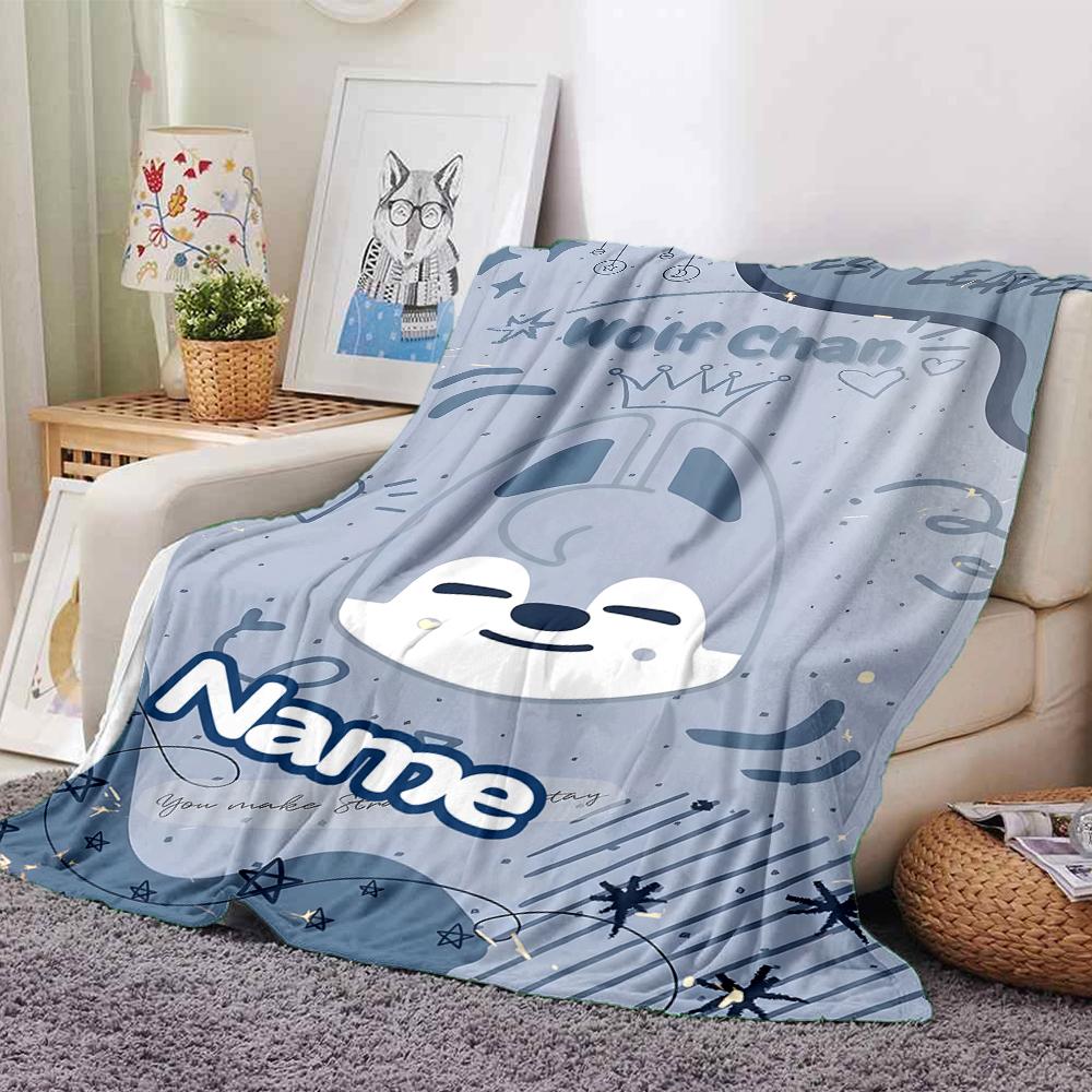 Custom Name Animal Friends Together Party Blanket For Couch Bed Plush Cozy Fuzzy Blanket Super Soft Warm Blankets For Fall And Winter 091641