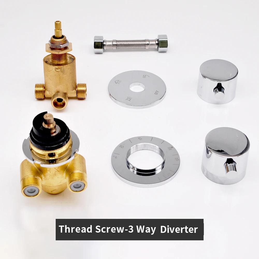 Split Type Thermostatic Shower Cabin Faucet Tap Shower Bath Brass Mixer Diverter 2/3/4/5 Output Screw Thread Or Intubation