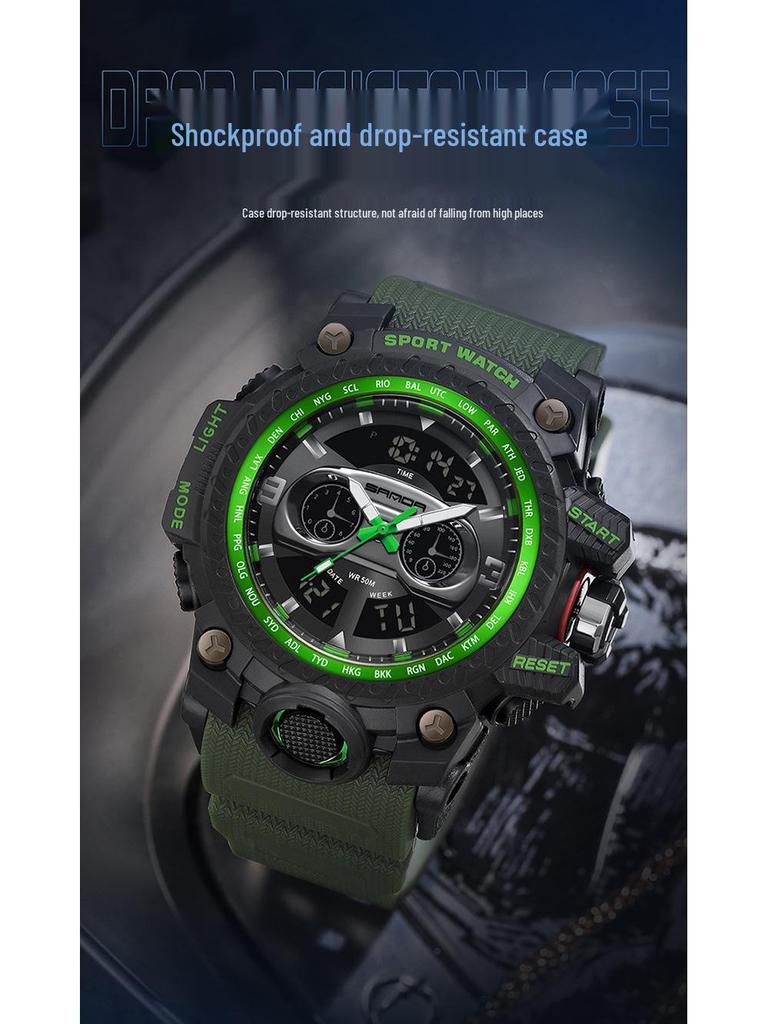 Fashionable Sanda 3153 Men's Multifunctional Sports Watch - Trendy and Creative Design