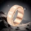 Rotatable Sun, Star Moon Ring  Fashionable Stainless Steel Rotating Couple Ring